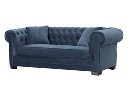 Dekoria Sofa Chesterfield Classic Velvet Midnight 3-os., 218 × 96 × 78 cm