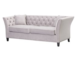 Dekoria Sofa Chesterfield Modern Velvet Light Grey 3-os., 225 × 87 × 82 cm