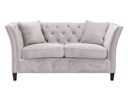 Dekoria Sofa Chesterfield Modern Velvet Light Grey 2-os., 172 × 87 × 82 cm