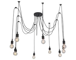 LAMPA wisząca SOLETO LP-90082/10P Light Prestige metalowa OPRAWA industrialny zwis kable spider pająk czarny