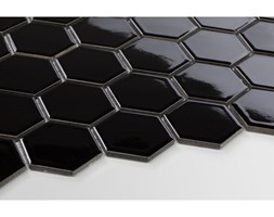 Hexagon duży, czarny, szkliwiony