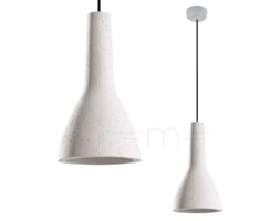 Betonowa LAMPA wisząca SOL SL.280 zwis OPRAWA kropla łezka biała