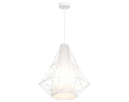 Industrialna LAMPA wisząca SKELETON HP1335-WH Zumaline druciana OPRAWA zwis klatka drut biały