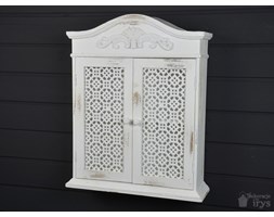 SZAFKA PÓŁKA DREWNIANA WITRYNA BIAŁA SHABBY