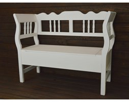 ŁAWKA DREWNIANA OTWIERANE SIEDZISKO SHABBY VINTAGE