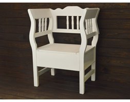 ŁAWKA DREWNIANA OTWIERANE SIEDZISKO SHABBY VINTAGE