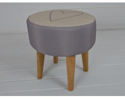 PUFA TABORET DREWNIANE NOGI SCANDI VINTAGE 35CM