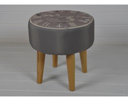 PUFA TABORET DREWNIANE NOGI SCANDI VINTAGE 35CM