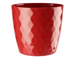 Doniczka Cristal 16cm, czerwona