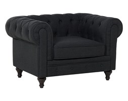Fotel tapicerowany grafitowy CHESTERFIELD