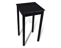 vidaXL Stolik barowy z MDF, czarny, 55 x 55 x 107 cm