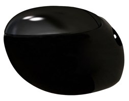 vidaXL Toaleta wisząca o oryginalnej formie jaja, czarna