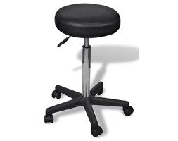 vidaXL Taboret biurowy czarny