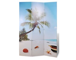 vidaXL Parawan (120 x 180) z motywem plaży, dwustronny
