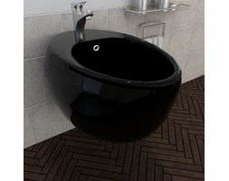 vidaXL Bidet wiszący czarny