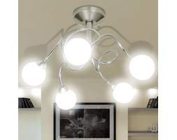 vidaXL Nowoczesna lampa sufitowa 5 okrągłych kloszy żarówki G9