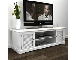 vidaXL Stolik pod TV, drewniany, biały