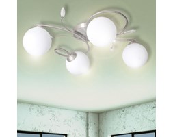 vidaXL Lampa sufitowa z akrylowymi kryształowymi liśćmi bezbarwna 4 x G9