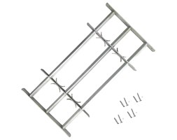 vidaXL Krata bezpieczeństwa na okno z regulacją 500-650 mm 3 metalowe pręty