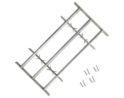 vidaXL Krata bezpieczeństwa na okno z regulacją 700-1050 mm 3 metalowe pręty
