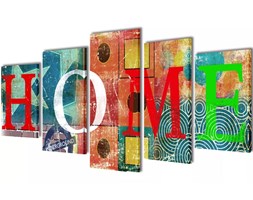 vidaXL Zestaw kolorowych obrazów Canvas 200 x 100 cm Sweet Home