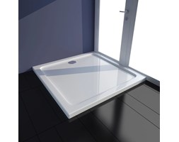 vidaXL Kwadratowy brodzik prysznicowy ABS biały 80 x 80 cm