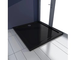 vidaXL Brodzik prysznicowy prostokątny ABS czarny 80 x 90 cm