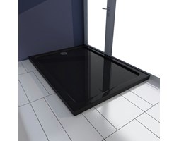 vidaXL Brodzik prysznicowy prostokątny ABS czarny 80 x 110 cm