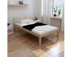 vidaXL Łóżko z drewna sosnowego, 90 x 200 cm, naturalne