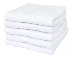 vidaXL Ręczniki kąpielowe, 25 szt, bawełna 400 g/m², 100x150 cm, białe