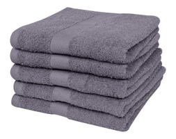 vidaXL Ręczniki, 5 szt., bawełna, 500 g/m², 70x140 cm, antracytowe