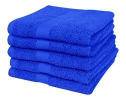 vidaXL Ręczniki, 5 szt., bawełna, 500 g/m², 100x150 cm, szafirowe