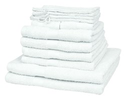 vidaXL Komplet 12 ręczników, bawełna, 500 g/m², biały