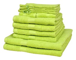 vidaXL Komplet 12 ręczników, bawełna, 500 g/m², zielone jabłuszko