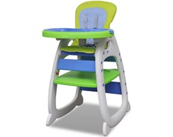 vidaXL Krzesełko do karmienia 3w1 Niebiesko-Zielone