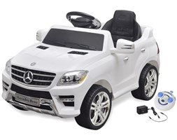 vidaXL Samochód elektryczny Biały Mercedes Benz ML350 6 V z pilotem