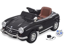 vidaXL Samochód elektryczny dla dzieci Czarny Mercedes Benz 300SL 6V + pilot