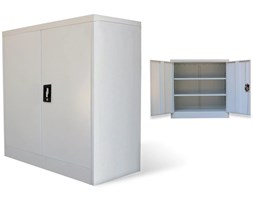 vidaXL Dwudrzwiowa, metalowa szafa biurowa, 90 x 40 x 90 cm, szara