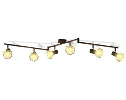 vidaXL Reflektor sufitowy w industrialnym stylu z 6 żarówkami LED