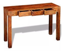 vidaXL Stolik typu konsola z 3 szufladami, lite drewno sheesham, 80 cm