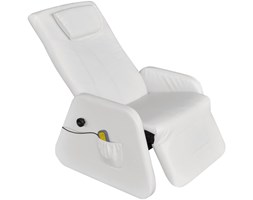 vidaXL Fotel masujący Zero Gravity, elektryczny, eko-skóra, biały