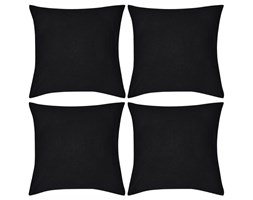vidaXL 4 Czarne bawełniane poszewki na poduszki 40 x 40 cm