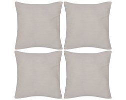 vidaXL 4 Beżowe bawełniane poszewki na poduszki 50 x 50 cm
