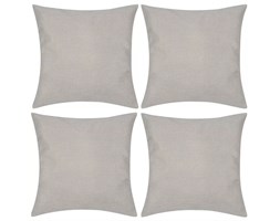 vidaXL 4 Beżowe poszewki na poduszki o wyglądzie lnianym 50 x 50 cm