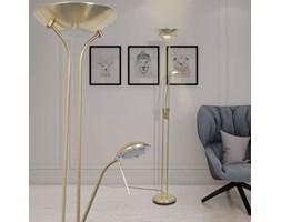 vidaXL Lampa podłogowa przyciemniana LED 23 W złota