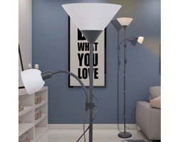 vidaXL Lampa podłogowa czarna