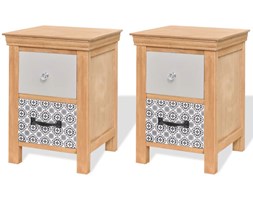 vidaXL Szafki z szufladkami 2 szt. 34x34x46 cm lite drewno
