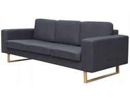 vidaXL Sofa 3-os. ciemnoszara