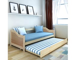 vidaXL Wysuwane łóżko sosnowe/sofa 200x90 cm Naturalny kolor