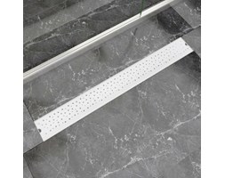 vidaXL Kratka odpływowa, liniowa, 930x140 mm, wzór w kropki, stal nierdzewna